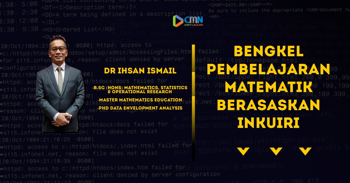 Pembelajaran Pembelajaran Matematik Secara Inkuiri Bersama Dr Ihsan Ismail