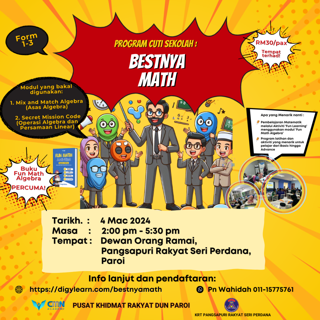 Program Cuti Sekolah: Bestnya Math 1 Digylearn